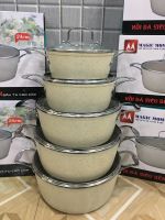 Nồi vân đá trắng đáy từ MagicMom