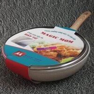 Chảo đá trắng sâu nắp kính MagicMom