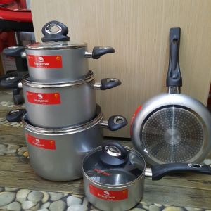 Bộ nồi nhôm không dính đáy từ HC-09NLA