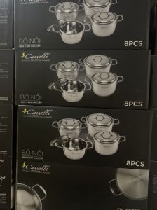 Bộ 4 nồi inox 3 đáy Cavalli