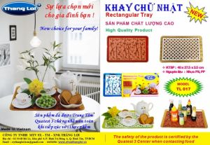 Khay chữ nhật có vỹ