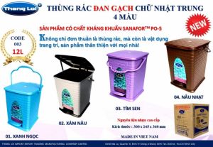 Thùng rác đan gạch 003 -12lít