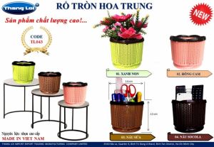 Rổ tròn hoa trung