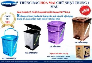 Thùng rác chữ nhật 004 - 12lít